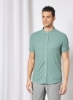 پیراهن آستین کوتاه بافتنی باریک به رنگ سبز کاج