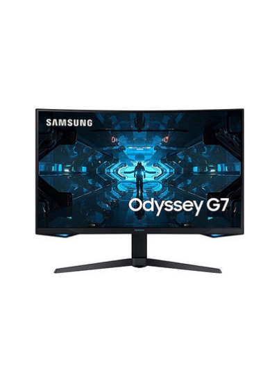 مانیتور گیمینگ خمیده 27 اینچی Odyssey G75 G7 1000R LC27G75TQSMXUE 1440p QHD 240Hz 1ms G sync QLED HDR600, LC27G75TQSUXEN مشکی