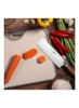 چاقو آشپزخانه برش سبزیجات قهوه ای/نقره ای