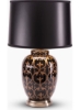لامپ شیشه ای رومی با سایه مشکی/قهوه ای