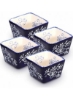سرویس شیرینی پزی سرامیکی توری گلدار 14 تکه آبی/سفید 2.75 لیتری