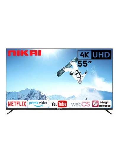 تلویزیون هوشمند 55 اینچی UHD LED سری پلاتینیوم با سیستم عامل WEBOS NIK55MEU4STN خاکستری