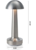 چراغ رومیزی نوار LED لمسی با سنسور نقره ای 23x9cm