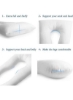 بالش ساپورت بدن U شکل سفید پنبه ای 130x70 سانتی متر