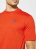 تی شرت خدمه لوگو دوزی شده قرمز روشن