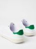 Ace Slip-On Shoes White/Kelly Green