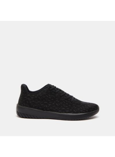 Men's Textured Sports Trainers Shoes Black