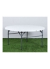 میز گرد دو تا شده سفید 76.5x9x153 سانتی متر