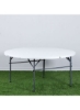 میز گرد دو تا شده سفید 76.5x9x153 سانتی متر