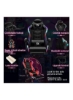 صندلی بازی LED Light با بلندگوی بلوتوث، پشتیبانی کمری و صندلی قابل تنظیم پشتی چندرنگ