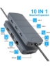 هاب USB شارژ سریع 10 در 1 نوع C تا ایستگاه اتصال 4K HDMI خاکستری