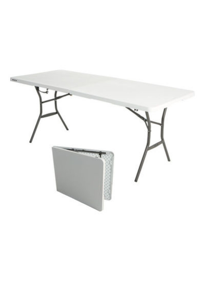 میز 6 فوت تاشو گرانیت سفید 183.8 x 76.2 x 73.7 سانتی متر
