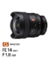 SEL14F18GM Full Frame FE 14mm F1.8 GM Premium G Master Series Prime Lens، مشکی