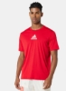 تی شرت اکتیو لباس باریک سه پشت راه راه قرمز