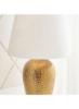 چراغ رومیزی سرامیکی پایه بافت دار Quo طلایی/سفید 42 x 28 سانتی متر