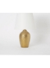 چراغ رومیزی سرامیکی پایه بافت دار Quo طلایی/سفید 42 x 28 سانتی متر