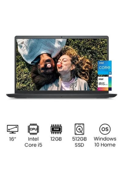 لپ تاپ Inspiron 3511 با صفحه نمایش لمسی 16 اینچی Full HD، صفحه نمایش Full HD نسل یازدهم، Core i5-1135G7/12 گیگابایت رم/512 گیگابایت SSD/گرافیک Intel Xe/Windows 10 Home English Carbon Black