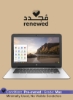 بازسازی شده - لپ تاپ Chromebook G4 (2015) با نمایشگر 14 اینچی، پردازنده سلرون اینتل/نسل دوم/رم 4 گیگابایت/16 گیگابایت SSD/256 مگابایت گرافیک Intel HD Graphics انگلیسی مشکی