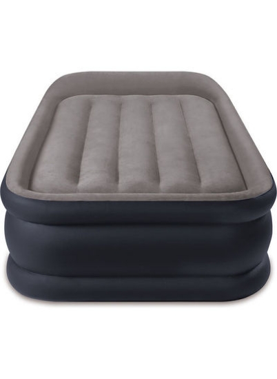 Dura Beam Plus Series Deluxe Pillow Rest تخت بادی برآمده PVC مشکی/خاکستری 191 X 99 X 42 سانتی متر