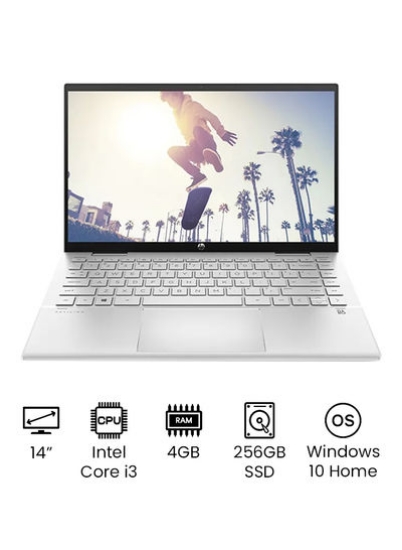 Pavilion x360 Convertible 14-dy0016ne با صفحه نمایش لمسی 14 اینچی FHD، پردازنده Core i3-1125G4 / 4 گیگابایت رم / 256 گیگابایت SSD / گرافیک Intel UHD / ویندوز 10 خانگی / انگلیسی/عربی نقره ای طبیعی