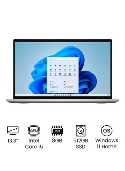 لپ تاپ 2 در 1 قابل تبدیل Inspiron 7000 با صفحه نمایش 13.3 اینچی FHD، پردازنده Core i5 / رم 8 گیگابایت / SSD 512 گیگابایت / Intel Iris Xe Graphics Silver