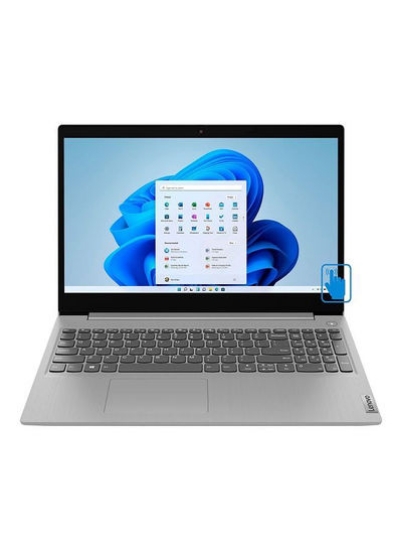 لپ‌تاپ IdeaPad 3 با صفحه‌نمایش لمسی 15 اینچی HD، پردازنده Core i3-1115G4/8 گیگابایت رم/256 گیگابایت SSD/گرافیک Intel UHD خاکستری انگلیسی پلاتینیوم