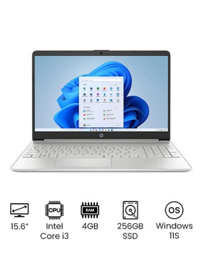 لپ تاپ 15s-fq2020ne با صفحه نمایش 15.6 اینچی FHD، پردازنده Core i3-1115G4 / 4 گیگابایت رم / 256 گیگابایت SSD / گرافیک UHD اینتل / ویندوز 10 صفحه اصلی / انگلیسی نقره ای طبیعی