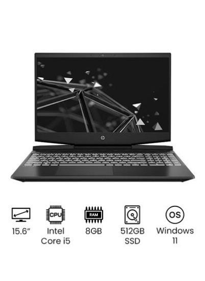 لپ تاپ Pavilion Gaming 15-dk2112ne با صفحه نمایش 15.6 اینچی FHD، پردازنده Core i5-11300H / 8 گیگابایت رم / 512 گیگابایت SSD / 4 گیگابایت گرافیک NVIDIA GeForce GTX 1650 / Win 11 / English Shadow Black