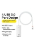 هاب USB 4 پورت USB-A به USB 3.0 سری Lite