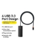 آداپتور هاب 4 پورت و کابل مشکی سری Lite Type-C به USB 3.0