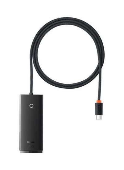 آداپتور هاب 4 پورت و کابل مشکی سری Lite Type-C به USB 3.0