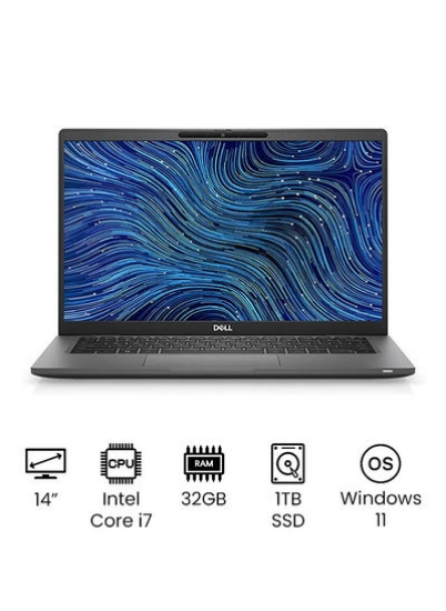 لپ تاپ تجاری و حرفه ای Latitude 7420 با صفحه نمایش 14 اینچی Full HD، پردازنده Core i7-1165G7 / رم 32 گیگابایت / SSD 1 ترابایت / گرافیک Intel Iris Plus انگلیسی / مشکی عربی