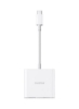 USB 3.2 و HDMI 1.4 Dual Type-C Hub White