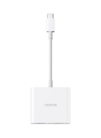 USB 3.2 و HDMI 1.4 Dual Type-C Hub White