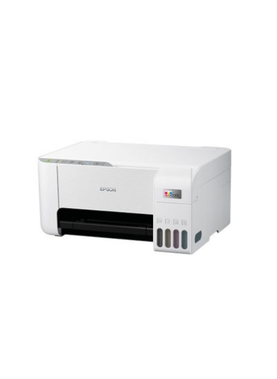چاپگر مخزن جوهر خانگی Ecotank L3256 A4، رنگی، 3 در 1 با اتصال برنامه Wifi و پنل هوشمند سفید
