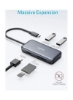USB C Hub، آداپتور USB C 5 در 1 Anker، با 4K USB C به HDMI، SD و کارت خوان microSD برای MacBook Pro 2019/2018/2017، iPad Pro 2019/2018، Pixelbook، XPS Gray