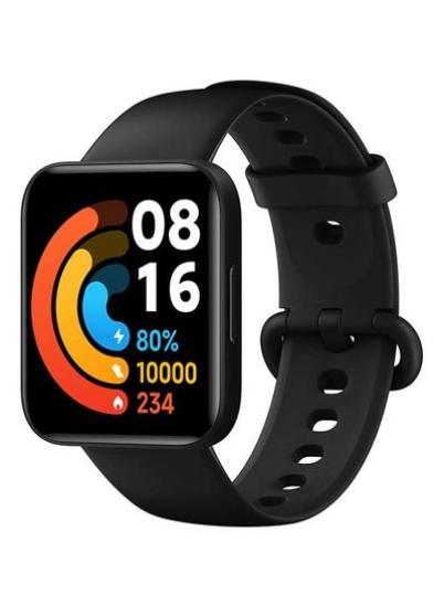 POCO Watch 1.60 اینچی صفحه نمایش لمسی AMOLED 5ATM مقاوم در برابر آب 14 روز عمر باتری GPS ویژگی های بیشتر مرتبط با سلامت مراحل خواب و مانیتور ضربان قلب 100+ حالت تناسب اندام مشکی