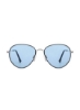عینک آفتابی دور شیک و ممتاز JJ S13871 با محافظ UV کامل Rim Tints - اندازه لنز: 54 میلی‌متر - نقره‌ای
