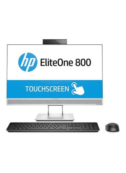 EliteOne 800 G4 صفحه نمایش لمسی 23.8 اینچی تجاری و حرفه ای، پردازنده Core i7-10700H / رم 32 گیگابایت / SSD 1 ترابایت / گرافیک Intel UHD 630 نقره ای انگلیسی / عربی