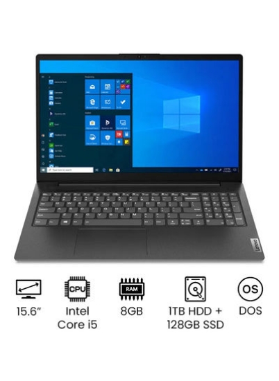 لپ تاپ V15 G2 ITL - 15.6 اینچی Full HD، Intel Core i5-1135G7، 8 گیگابایت رم، 1 ترابایت HDD + 128 گیگابایت SSD، 2 گیگابایت گرافیک MX350، FreeDOS (بدون ویندوز) انگلیسی مشکی