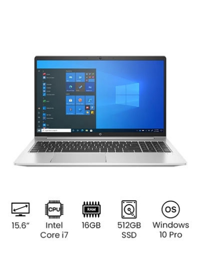 لپ تاپ تجاری ProBook 450 G8 با صفحه نمایش 15.6 اینچی Full HD، پردازنده Core i7-1165G7/16 گیگابایت رم/512 گیگابایت SSD/گرافیک Intel Iris Xe/Windows 10 Pro English Silver