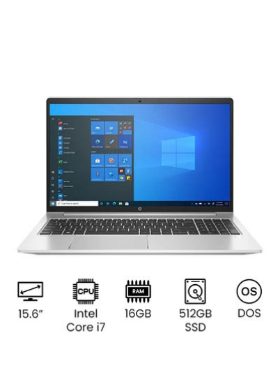 لپ تاپ تجاری ProBook 450 G8 با صفحه نمایش 15.6 اینچی Full HD، پردازنده Core i7-1165G7، 16 گیگابایت رم / 512 گیگابایت SSD / Intel Iris Xe Graphics English Silver