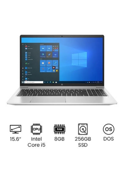 لپ تاپ تجاری ProBook 450 G8 با صفحه نمایش 15.6 اینچی فول اچ دی، پردازنده Core i5-1135G7 / رم 8 گیگابایتی / SSD 256 گیگابایتی / Intel Iris Xe Graphics English Silver