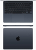 MacBook Air 13.6 اینچی: تراشه M2 با پردازنده 8 هسته ای و پردازنده گرافیکی 10 هسته ای، 512 گیگابایت SSD / گرافیک Intel UHD English Midnight