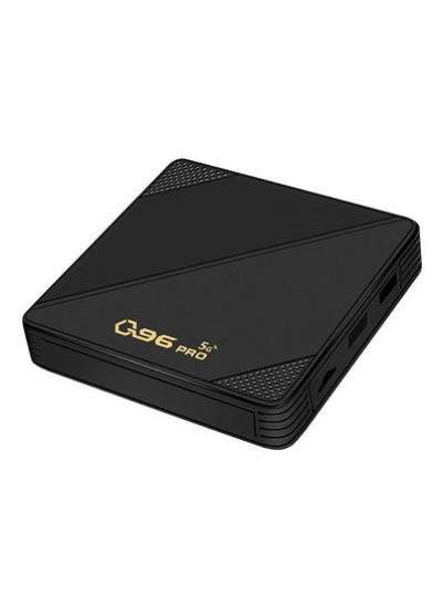 Q96 Pro Mini Smart Android 11.1 TV box 2GB/16GB Amlogic S905L Quad Core 2.4G/5G WIFI 4K H265 Media Player چهار هسته ای با پورت های LAN HD AV مشکی