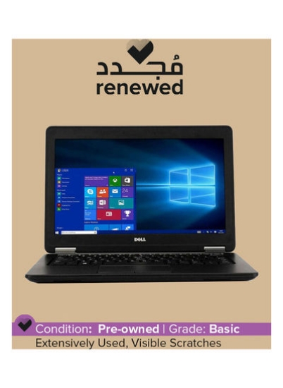 تمدید شد - لپ تاپ Latitude 7250 (2015) با صفحه نمایش 13 اینچی، پردازنده Core i3 اینتل/ نسل پنجم / رم 4 گیگابایت / SSD 128 گیگابایت / گرافیک Intel HD سیاه مشکی انگلیسی مشکی