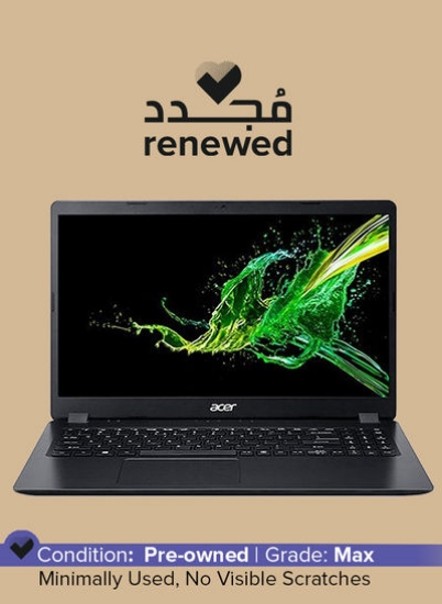 تمدید شد - لپ تاپ Aspire 3 (2020) با صفحه نمایش 15.6 اینچی، پردازنده Core i3 اینتل، 10th نسل / 4 گیگابایت رم / 1 ترابایت هارد دیسک / ویندوز 10 انگلیسی / مشکی عربی