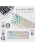 RK61 Dual - حالت بلوتوث/Wired Hot Swapable RGB Mechanical Gaming Keyboard Switch قهوه ای