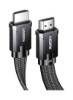 کابل HDMI 8K 1M HDMI 2.1 کابل 48 گیگابیت بر ثانیه 8K@60Hz سیم تخت بافته UHD دینامیک HDR eARC Wire برای MacBook Pro PS5 PS4 تلویزیون سوئیچ Xbox Roku UHD TV پروژکتور بلوری مشکی