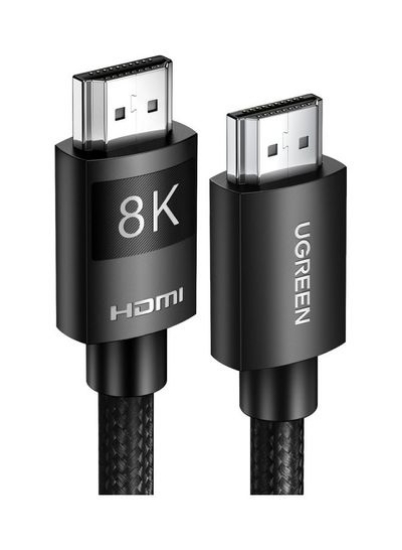 8K HDMI 2.1 کابل 2M Ultra HD پرسرعت 48 گیگابیت بر ثانیه 8K@60Hz سیم بافته شده eARC Dynamic HDR Dolby Vision برای MacBook Pro PS5 سوئیچ تلویزیون Xbox UHD TV پروژکتور بلوری مشکی